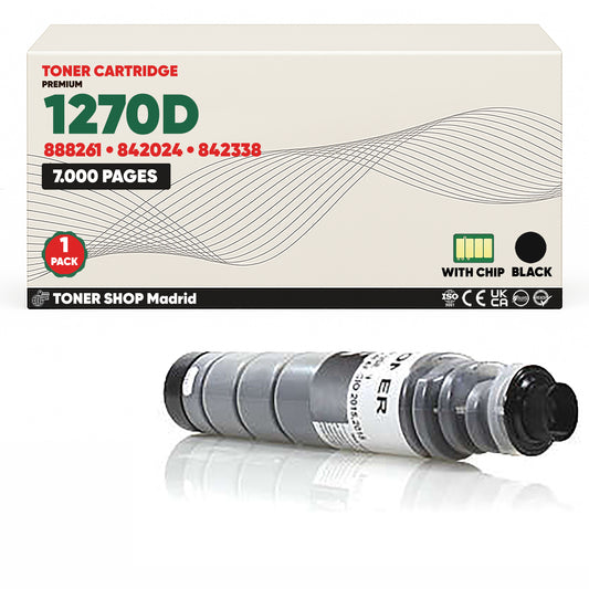 BDink Tóner Compatible Ricoh Type 1270D Negro 888261