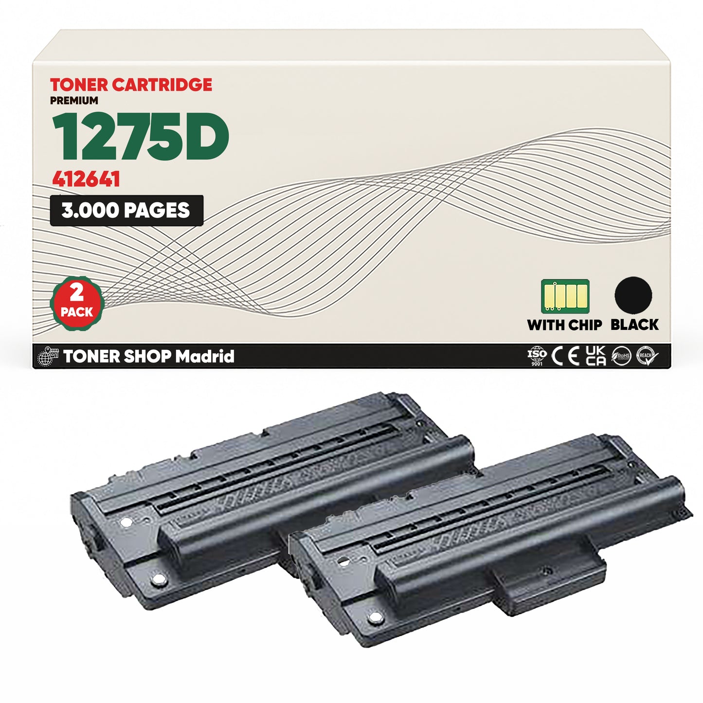 BDink Tóner Compatible Ricoh Type 1275D Negro 412641