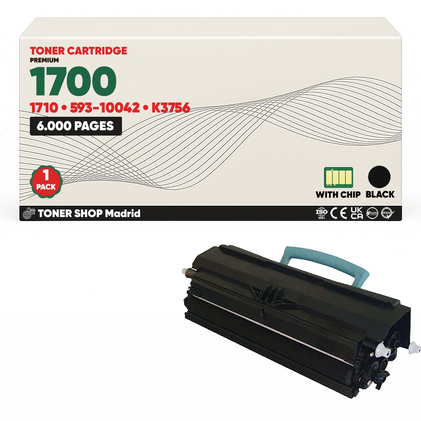 BDink Cartucho Tóner Compatible Dell 1700/1710 Negro