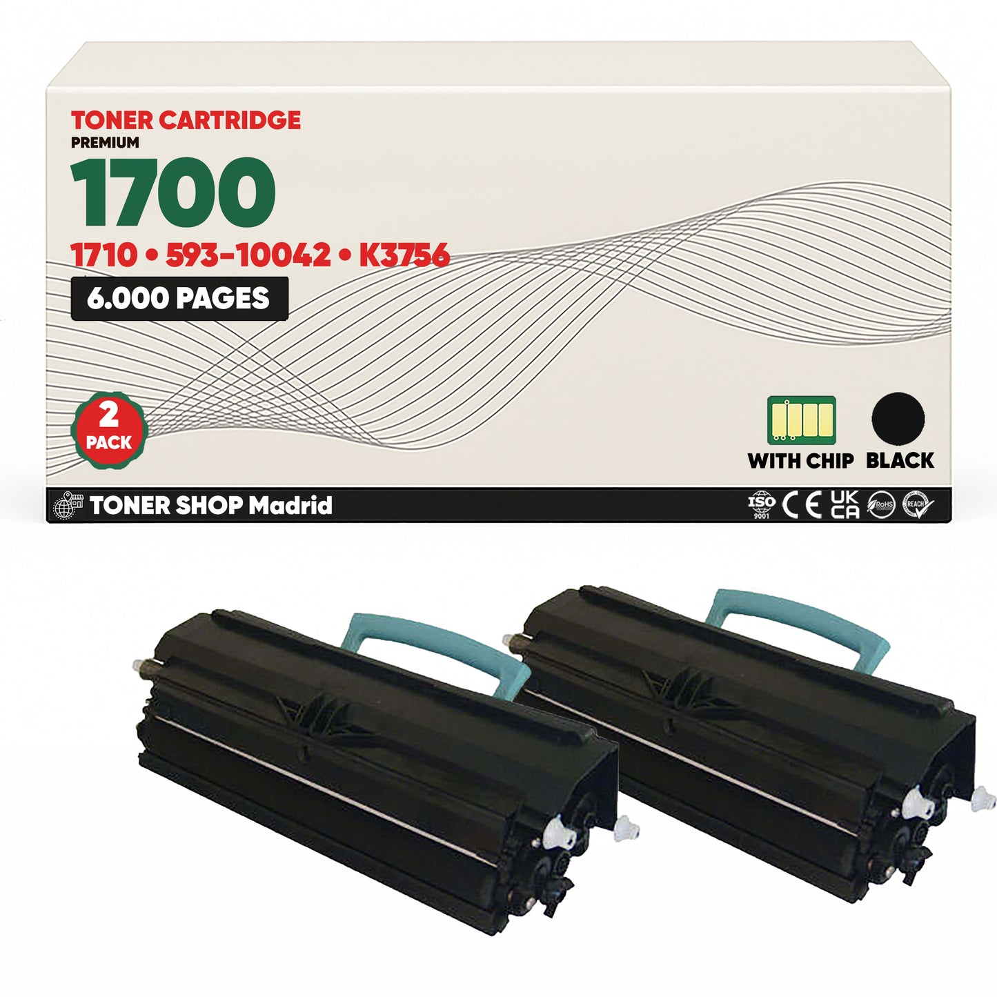 BDink Cartucho Tóner Compatible Dell 1700/1710 Negro