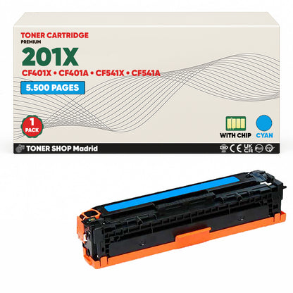 BDink Tóner Compatible HP 201X CMYK (Pack 4 CMYK) CF400X CF401X CF402X CF403X