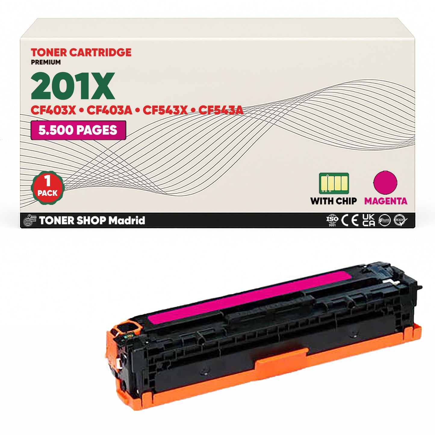 BDink Tóner Compatible HP 201X CMYK (Pack 4 CMYK) CF400X CF401X CF402X CF403X