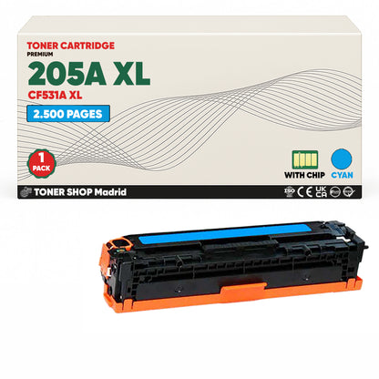 BDink Tóner Compatible HP 205A XL (Pack 4 CMYK) CF530A CF531A CF532A CF533A