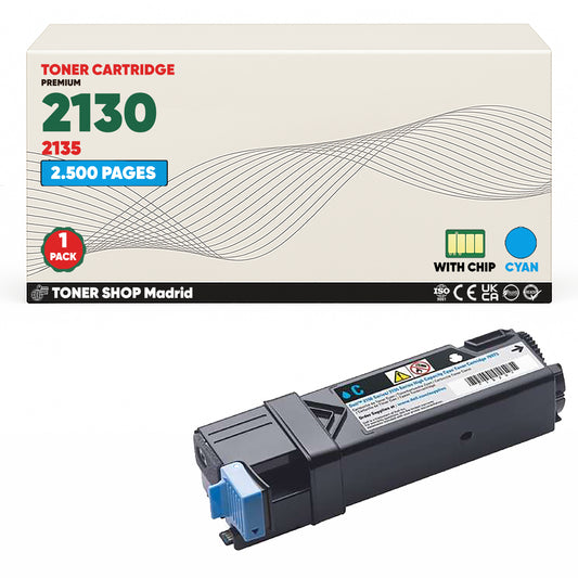 BDink Cartucho/s Tóner Compatible/s Dell 2130/2135 Cyan (Pack 1)