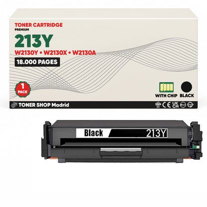 BDink Tóner Compatible HP 213Y (Pack 4 CMYK) W2130Y W2131Y W2132Y W2133Y