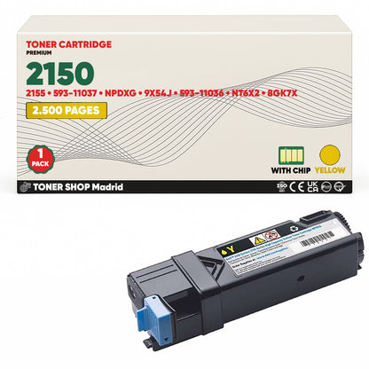 BDink Cartucho/s Tóner Compatible/s Dell 2150/2155 CMYK (Pack 4)