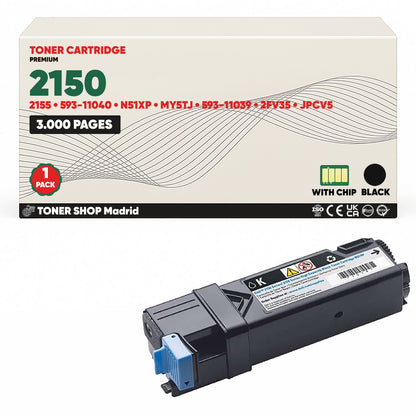 BDink Cartucho/s Tóner Compatible/s Dell 2150/2155 CMYK (Pack 4)