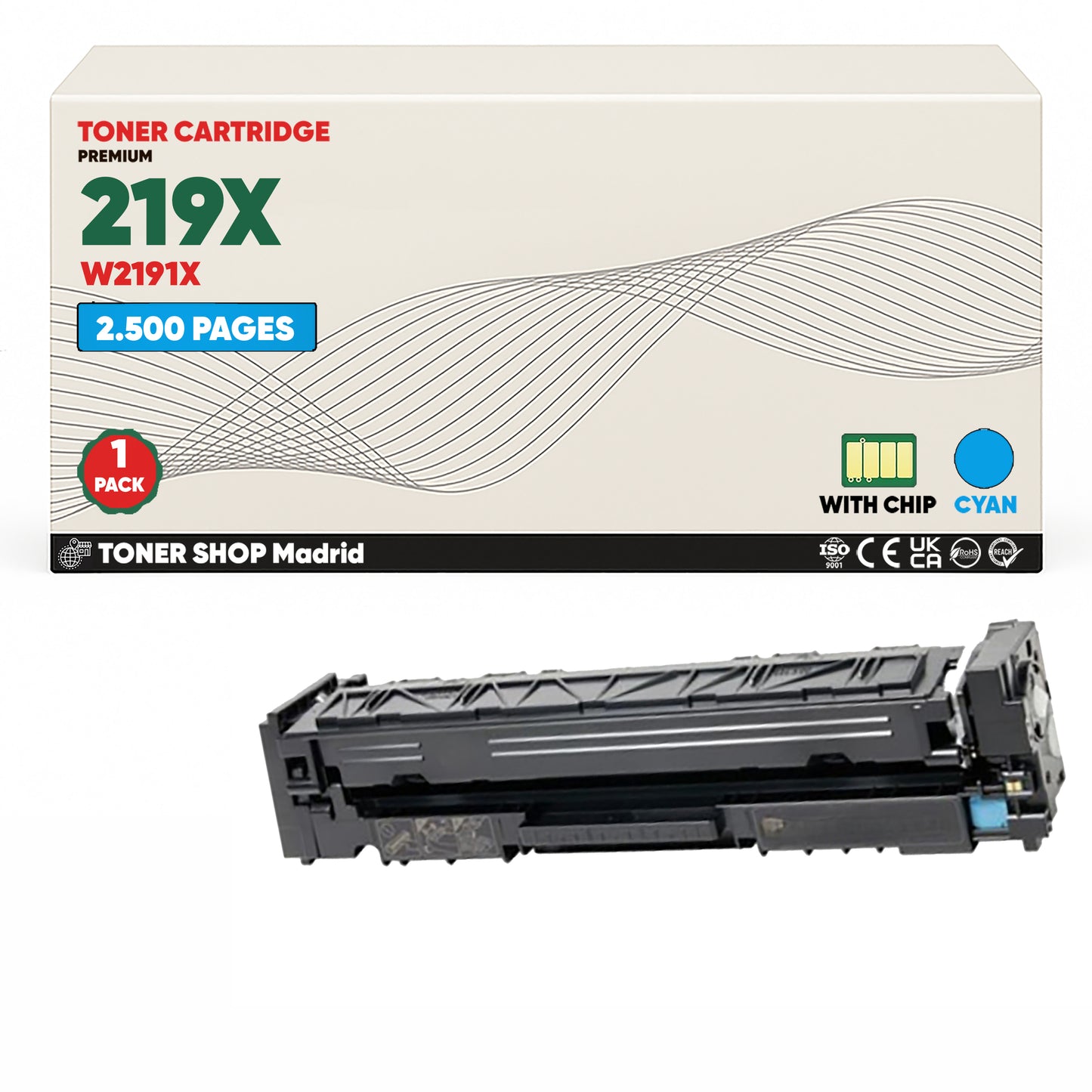 BDink Tóner Compatible HP 219X (Pack 4 CMYK) W2190X W2191X W2192X W2193X