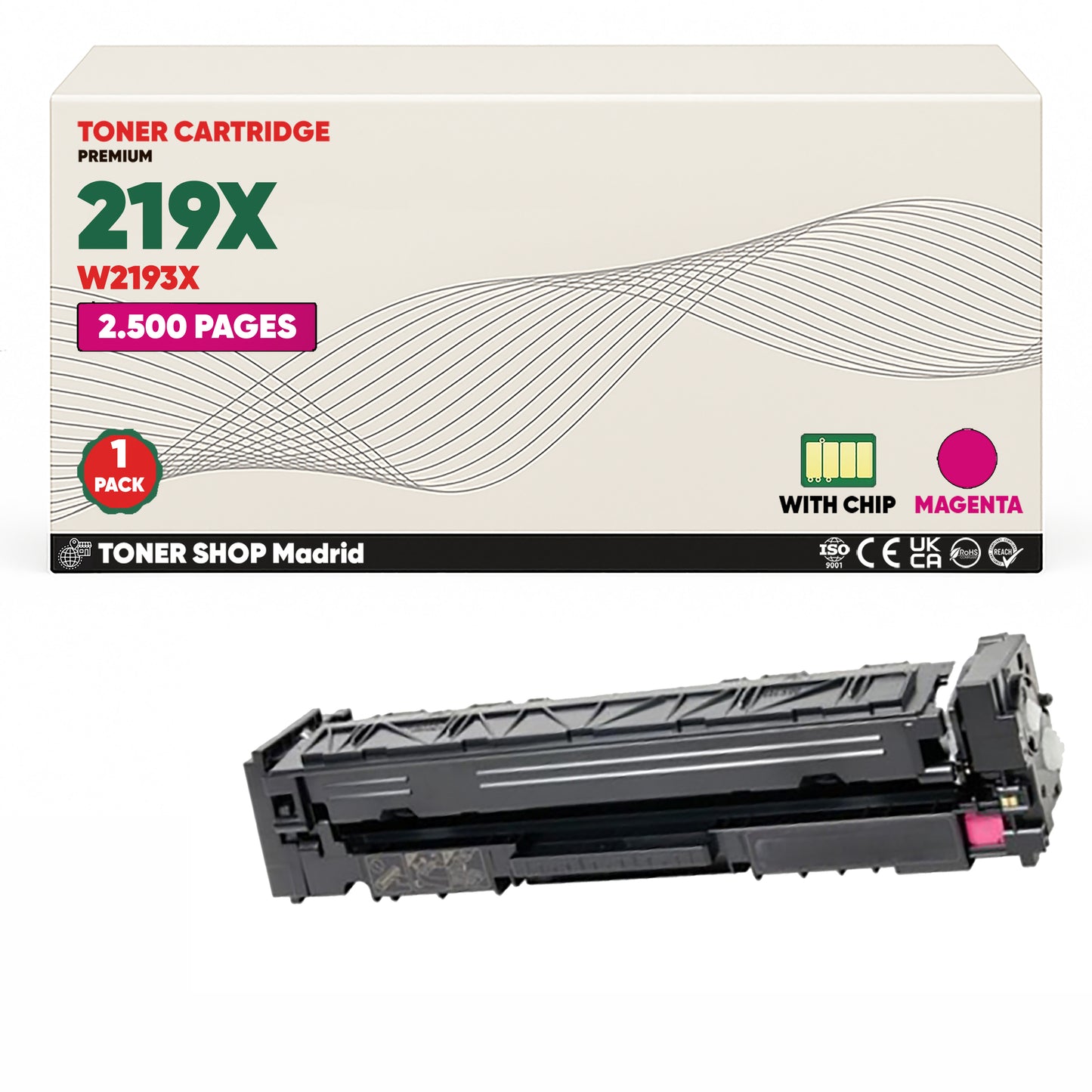 BDink Tóner Compatible HP 219X (Pack 4 CMYK) W2190X W2191X W2192X W2193X