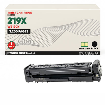 BDink Tóner Compatible HP 219X (Pack 4 CMYK) W2190X W2191X W2192X W2193X