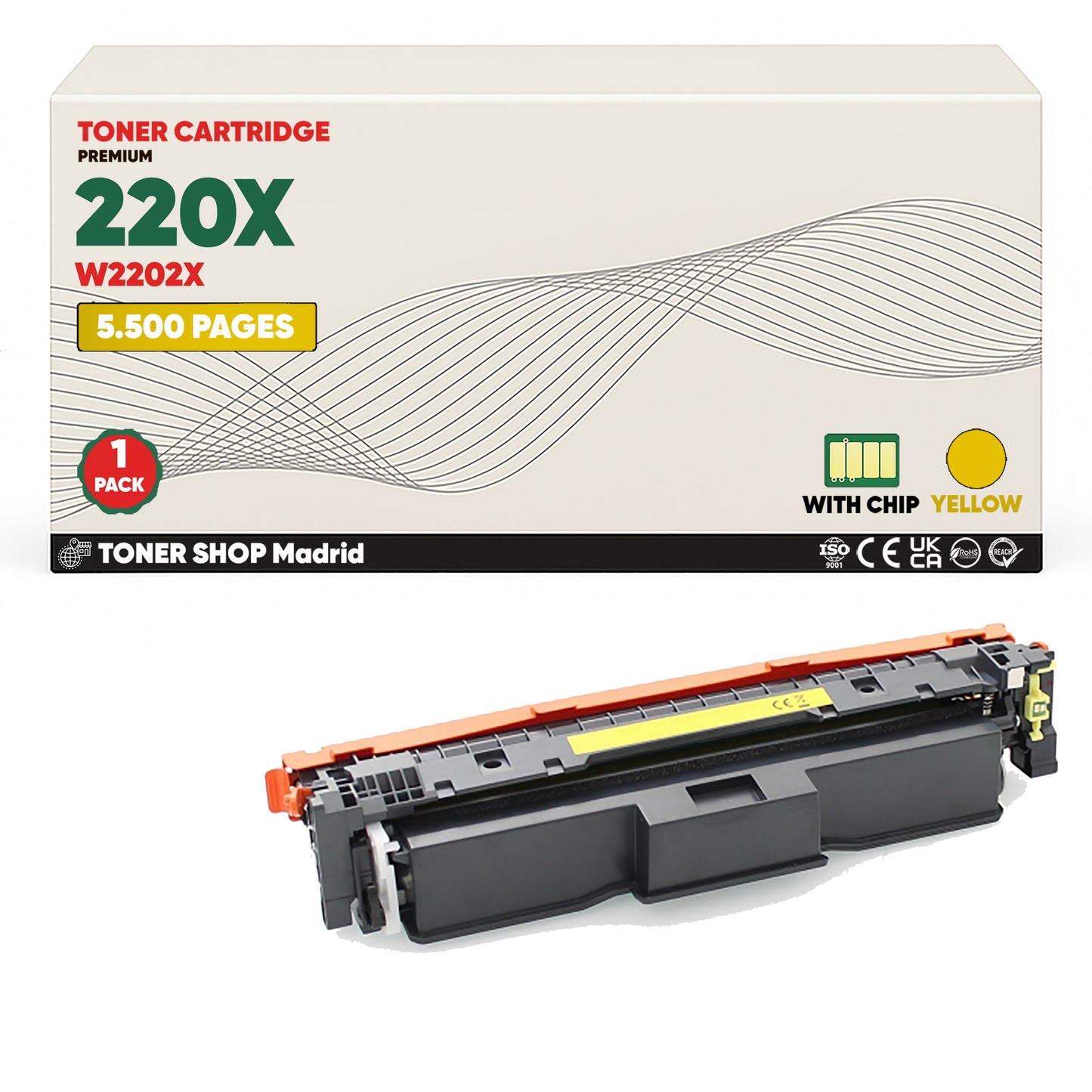 BDink Tóner Compatible HP 220X (Pack 4 CMYK) W2200X W2201X W2202X W2203X