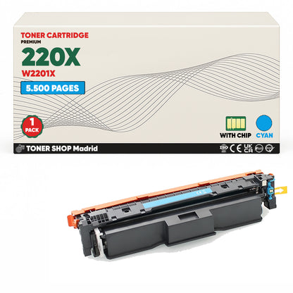 BDink Tóner Compatible HP 220X (Pack 4 CMYK) W2200X W2201X W2202X W2203X