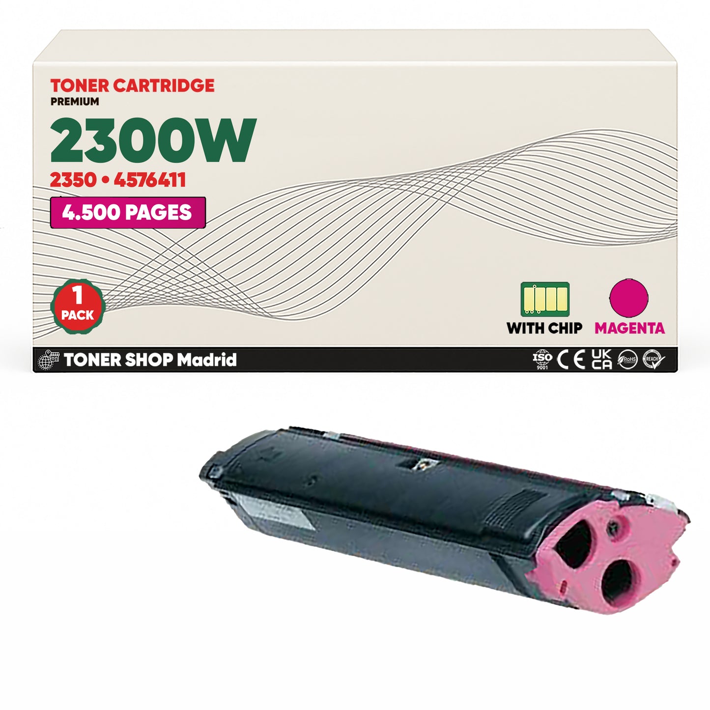 BDink Tóner Compatible Konica Minolta 2300W (Pack 4 CMYK)