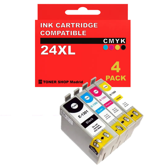 BDink Cartuchos Tinta Compatible Epson 24XL CMYK (Pack 6)