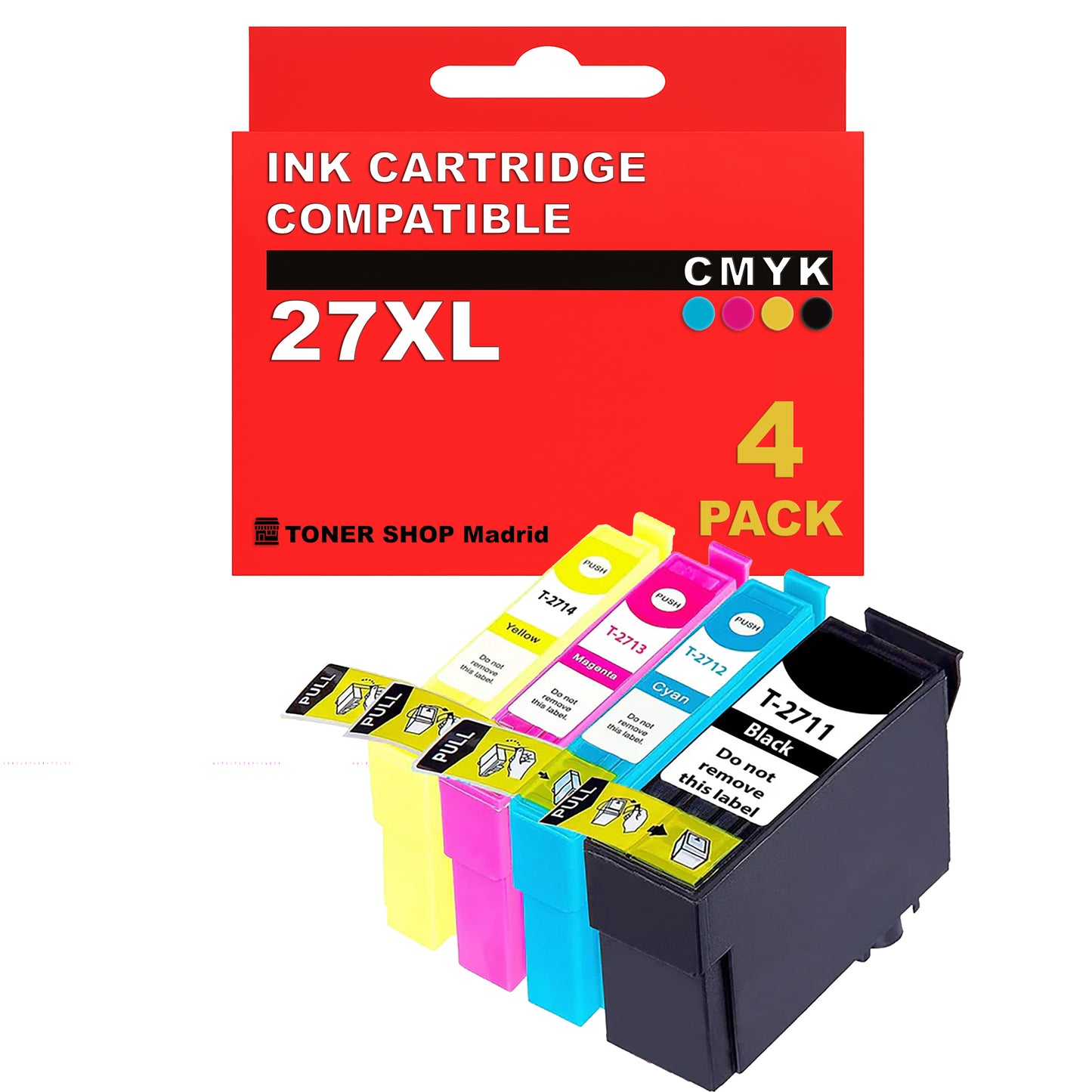 BDink Cartuchos Tinta Compatible Epson 27XL CMYK (Pack 4)