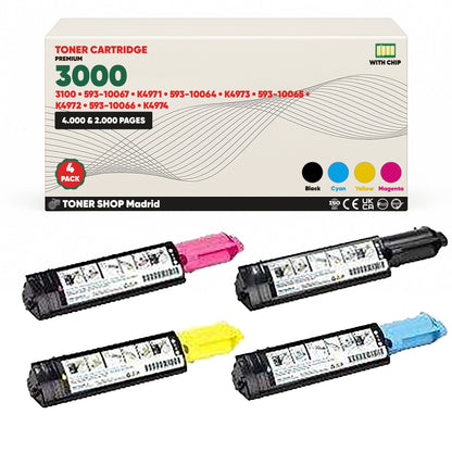 BDink Cartucho/s Tóner Compatible/s Dell 3110/3115 CMY (Pack 4)
