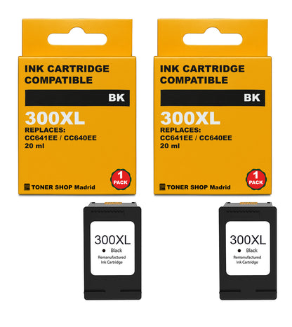 BDink Cartuchos Tinta Remanufacturados HP 300XL Negro y HP 300XL Color (Pack 2)