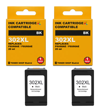 BDink Cartuchos Tinta Remanufacturados HP 302XL Negro y Color (Pack 2)