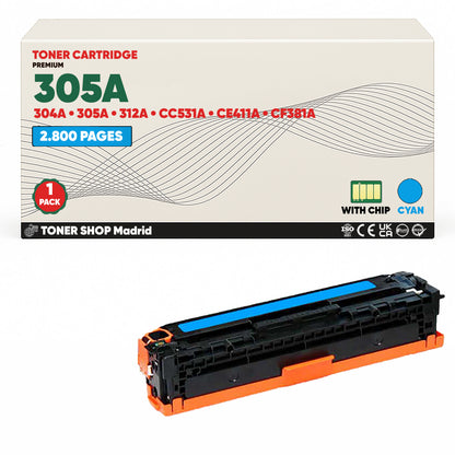 BDink Tóner Compatible HP 305A (Pack 4 CMYK) CC530A CC531A CC532A CC533A