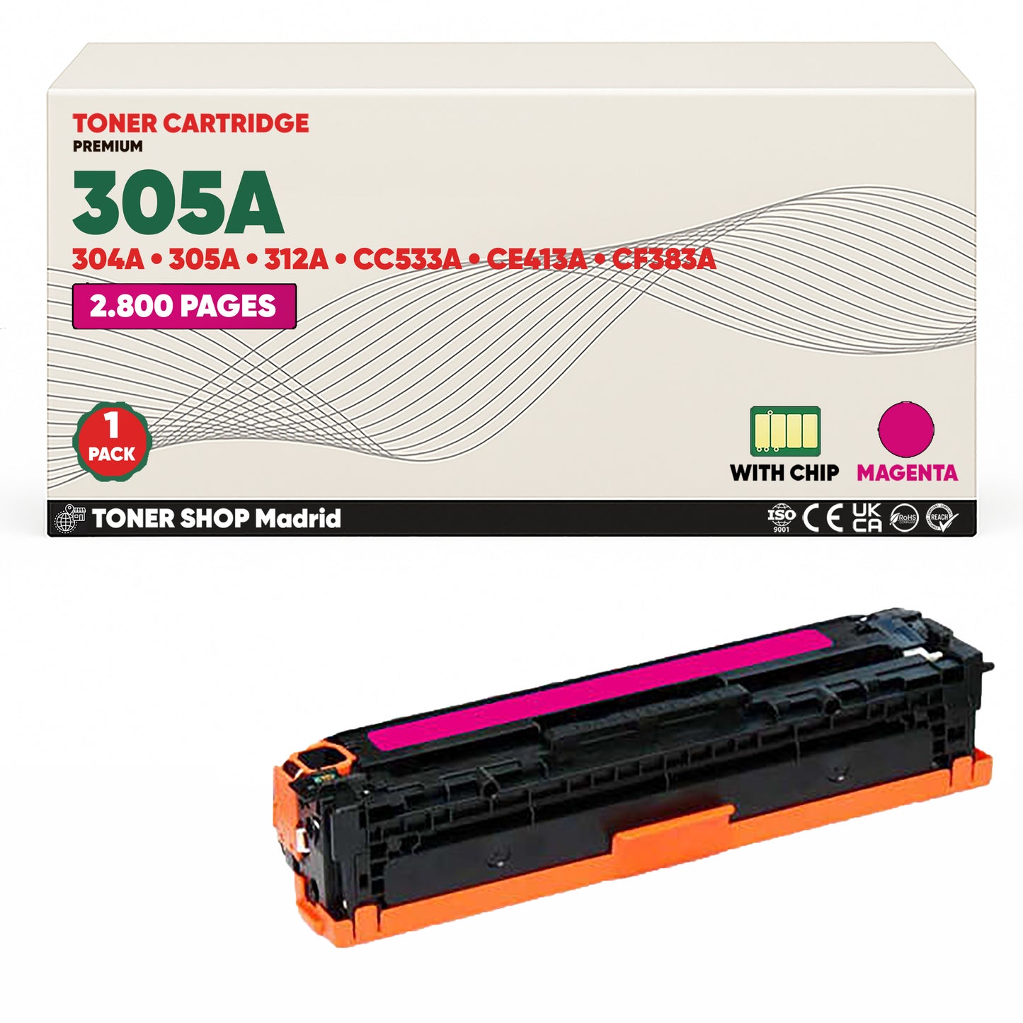 BDink Tóner Compatible HP 305A (Pack 4 CMYK) CC530A CC531A CC532A CC533A