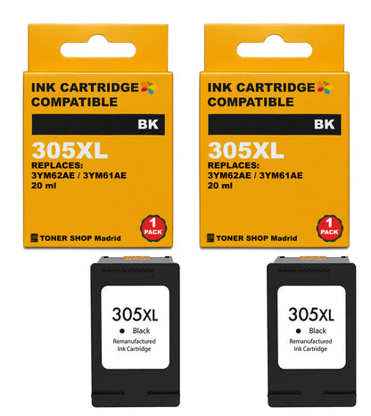 BDink Cartuchos Tinta Remanufacturados HP 305XL Negro y Color (Pack 2)