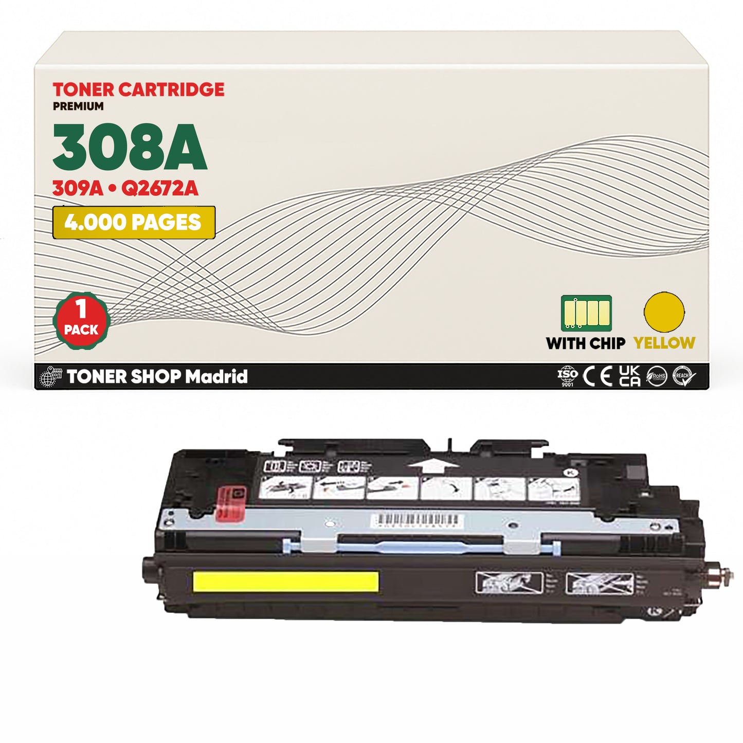 BDink Tóner Compatible HP 308A / 309A (Pack 4 CMYK) Q2670A Q2671A Q2672A Q2673A