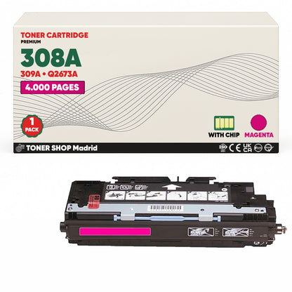 BDink Tóner Compatible HP 308A / 309A (Pack 4 CMYK) Q2670A Q2671A Q2672A Q2673A