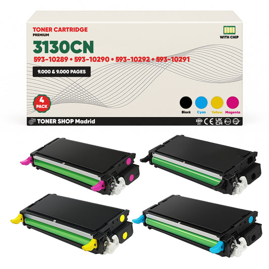 BDink Cartucho/s Tóner Compatible/s Dell 3130CN CMYK (Pack 4)