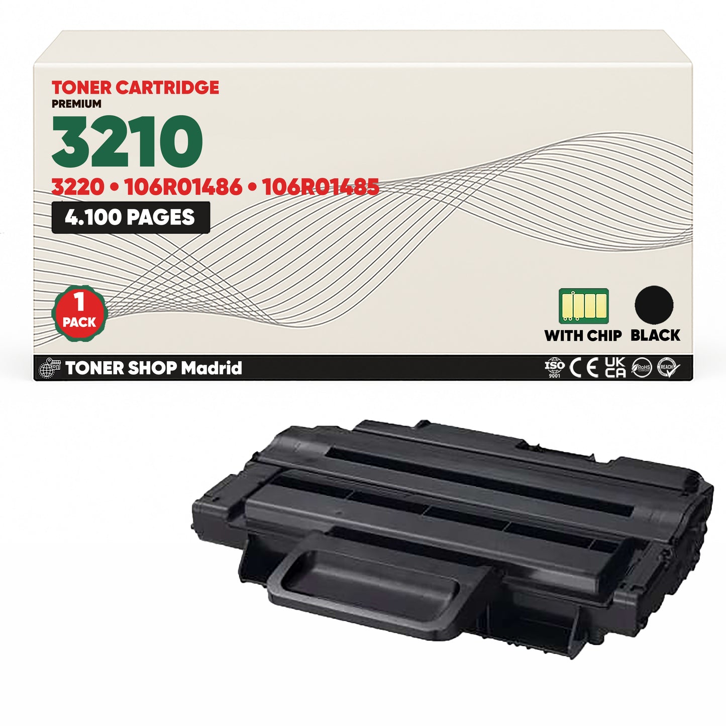 BDink Cartucho Tóner Compatible Xerox WorkCentre 3210 Negro