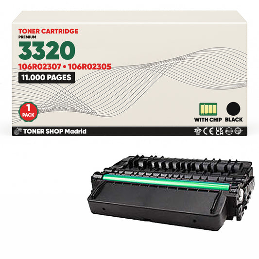 BDink Cartucho Tóner Compatible Xerox Phaser 3320 Negro