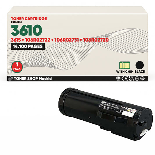 BDink Cartucho Tóner Compatible Xerox Phaser 3610 Negro