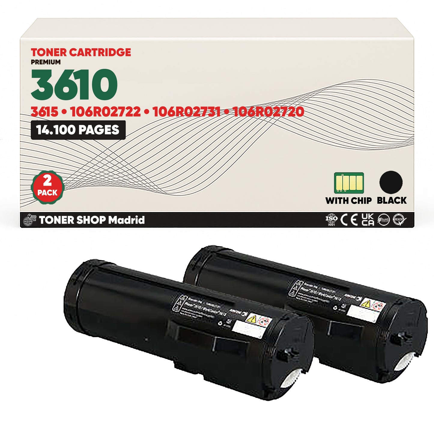 BDink Cartucho Tóner Compatible Xerox Phaser 3610 Negro