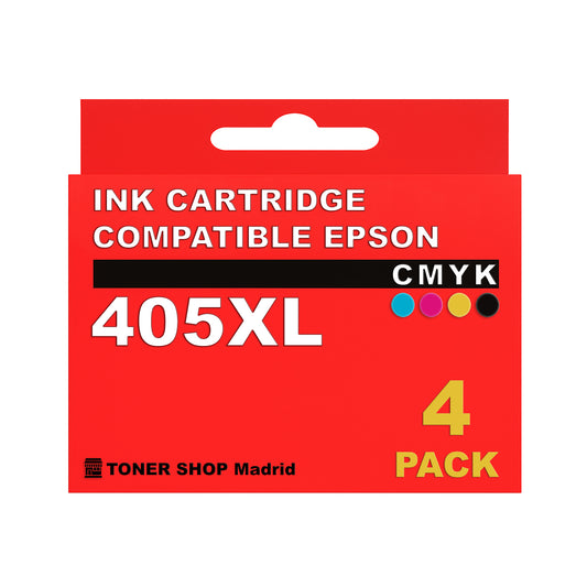 BDink Cartuchos Tinta Compatible Epson 405XL (Pack 4 CMYK)