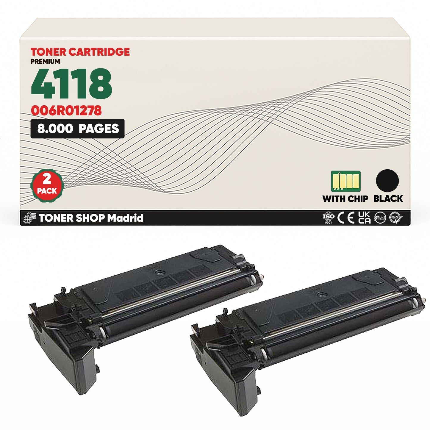 BDink Cartucho Tóner Compatible Xerox WorkCentre 4118 Negro