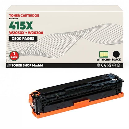 BDink Tóner Compatible HP 415X (Pack 4 CMYK) W2030X W2031X W2032X W2033X
