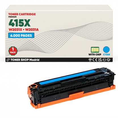 BDink Tóner Compatible HP 415X (Pack 4 CMYK) W2030X W2031X W2032X W2033X
