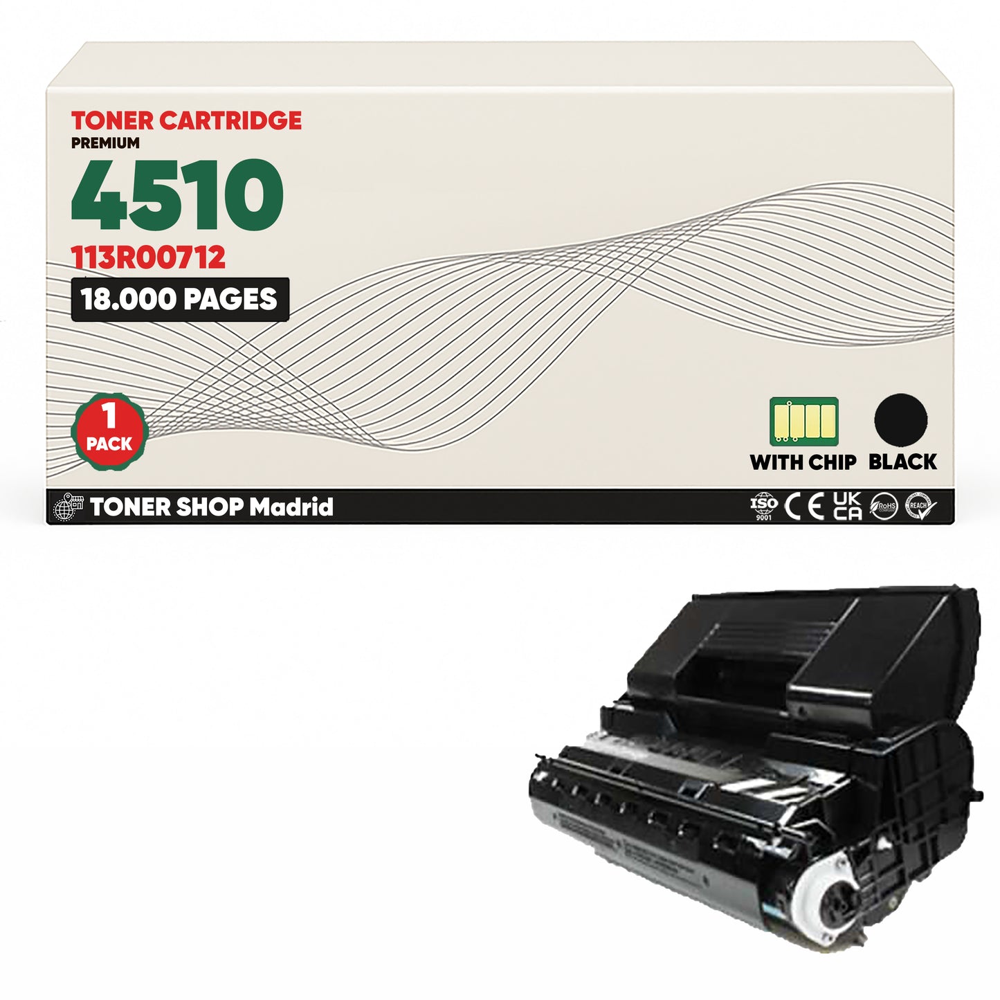 BDink Cartucho Tóner Compatible Xerox Phaser 4510 Negro