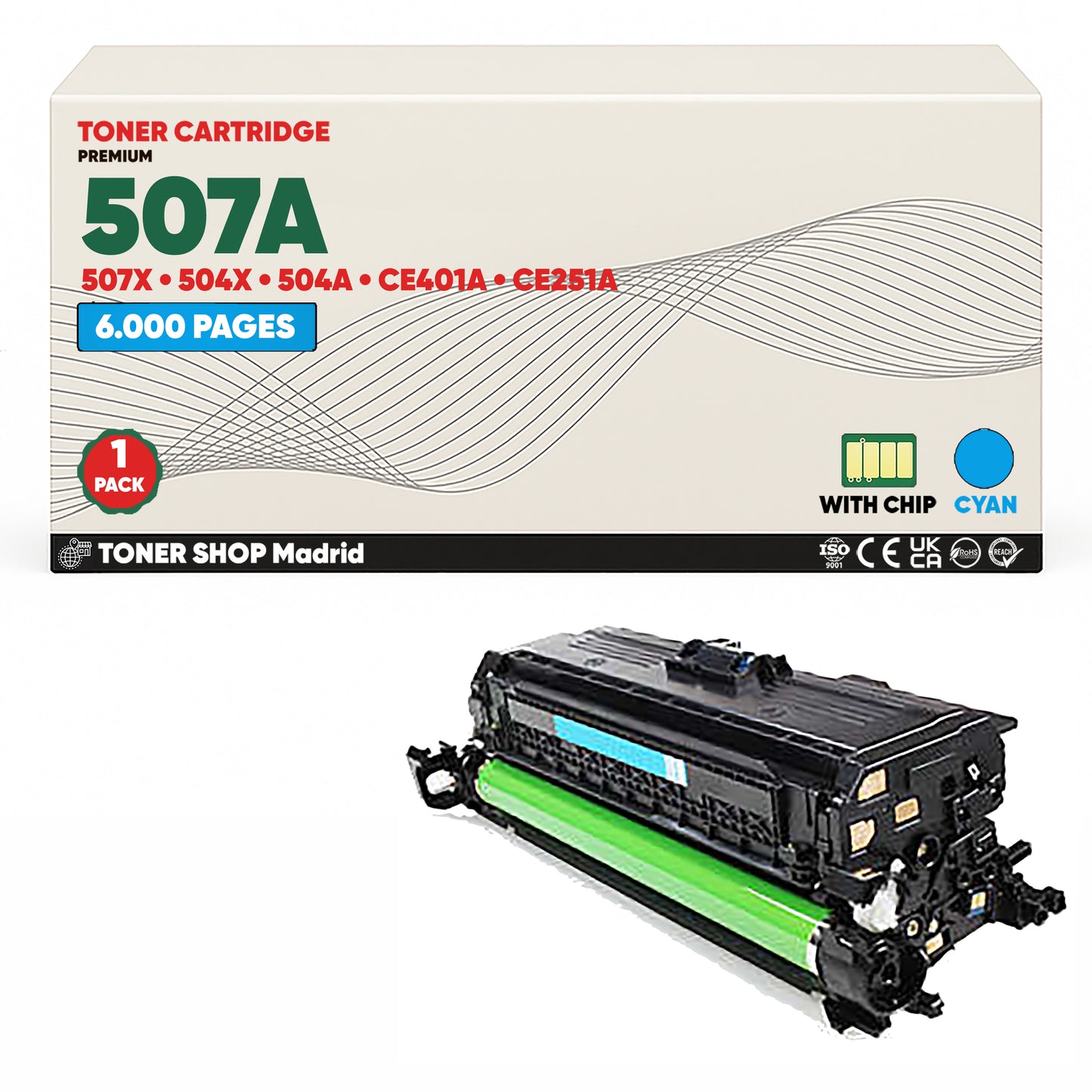 BDink Cartucho Tóner Compatible HP 507A/504A CMYK (Pack 4)