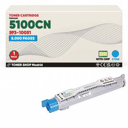 BDink Cartuchos Tóner Compatible Dell 5100CN (Pack 4 ) CMYK