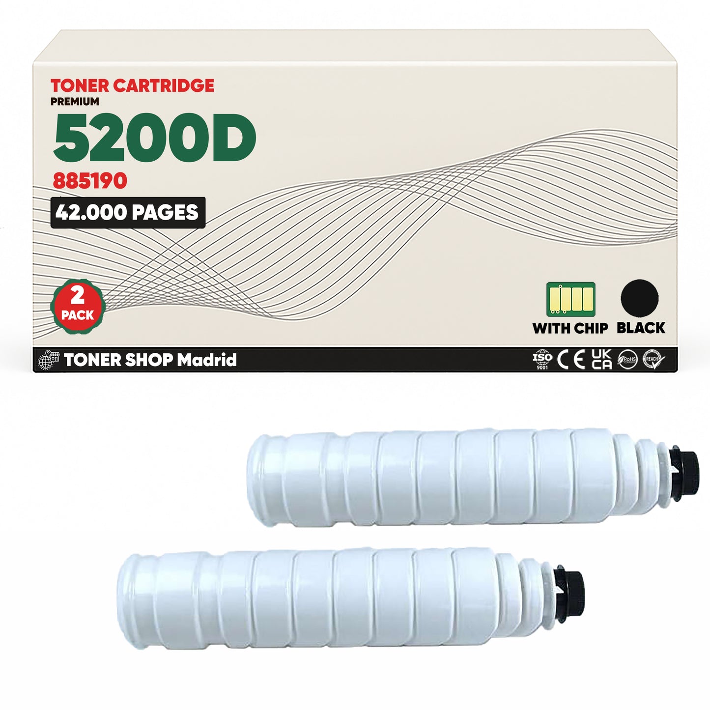 BDink Tóner Compatible Ricoh Type 5200D Negro 885190