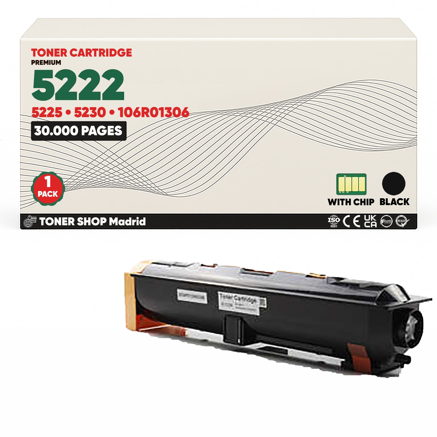 BDink Cartucho Tóner Compatible Xerox WorkCentre 5222/5230 Negro