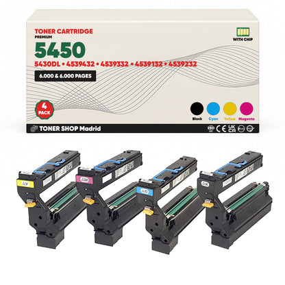 BDink Tóner Compatible Konica Minolta MagiColor 5430DL/5450 (Pack 4 CMYK)