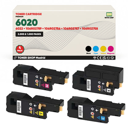 BDink Tóner Compatible Xerox Phaser 6020 (Pack 4 CMYK)