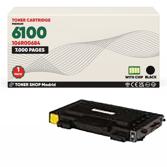 BDink Cartucho Tóner Compatible Xerox Phaser 6100 Negro