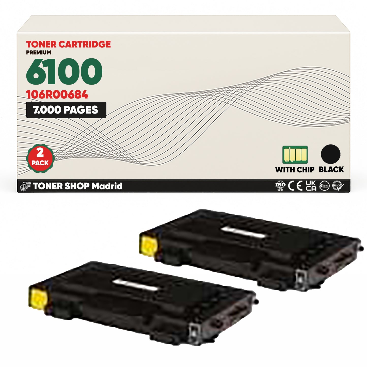 BDink Cartucho Tóner Compatible Xerox Phaser 6100 Negro