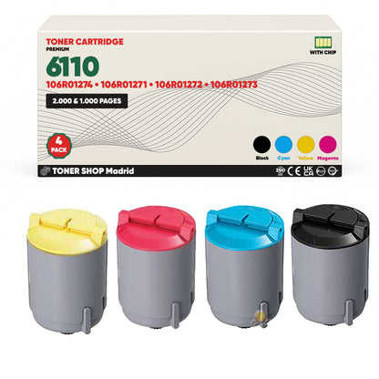 BDink Tóner Compatible Xerox Phaser 6110 (Pack 4 CMYK)