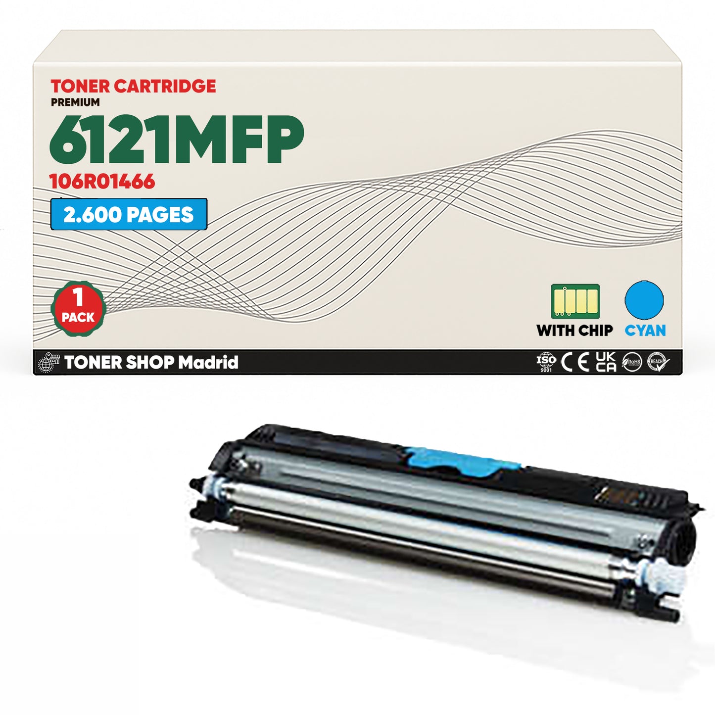 BDink Tóner Compatible Xerox Phaser 6121MFP (Pack 1 Cian)
