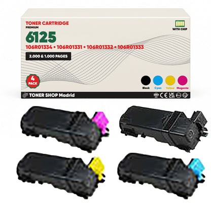 BDink Tóner Compatible Xerox Phaser 6125 (Pack 4 CMYK)