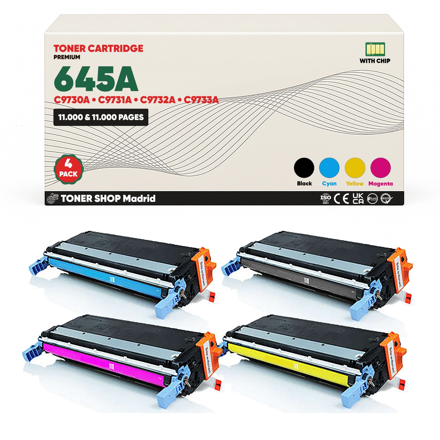 BDink Cartucho Toner Compatible HP 645A CMYK (Pack 4)