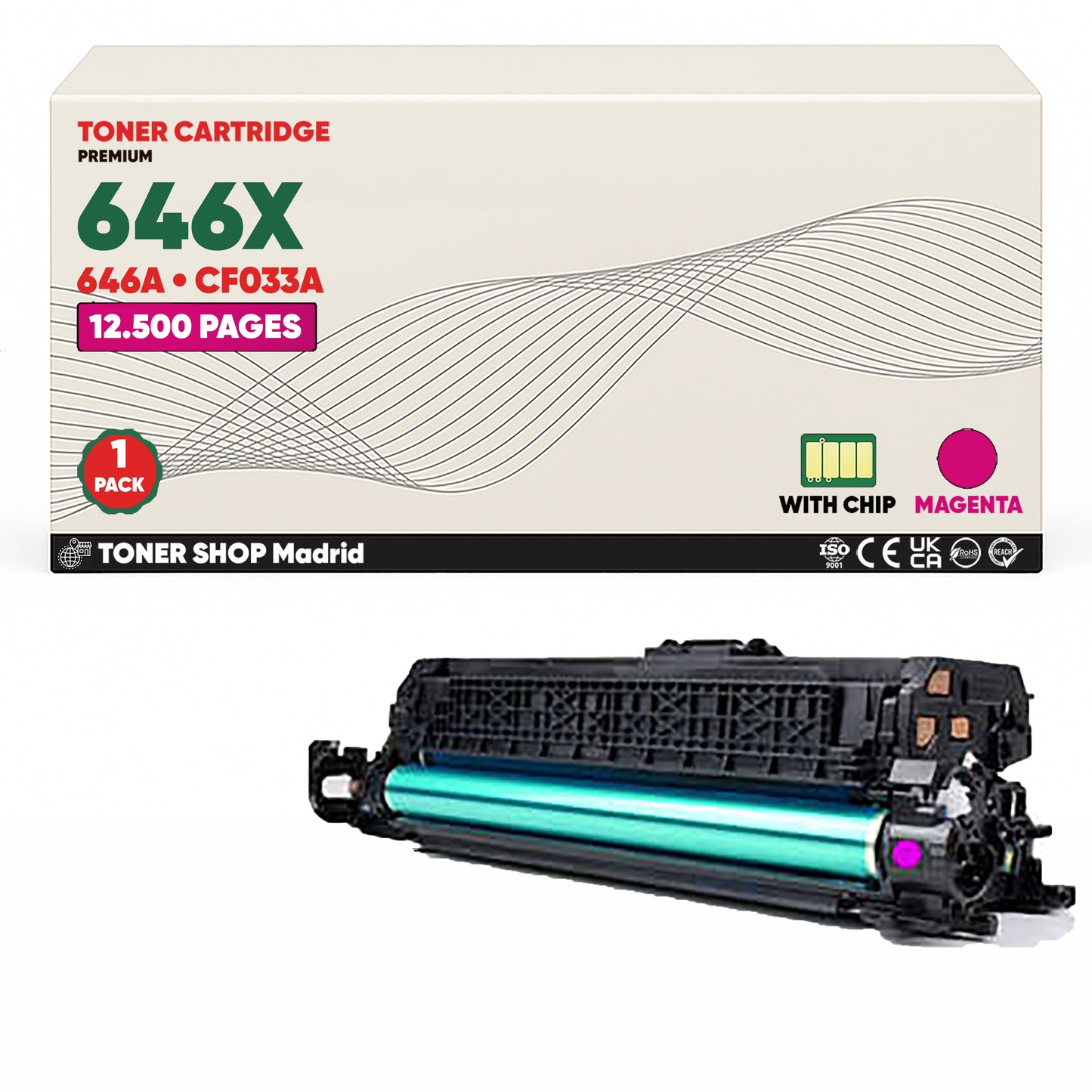 BDink Cartucho Tóner Compatible HP 646X/646A CMYK (Pack 4)